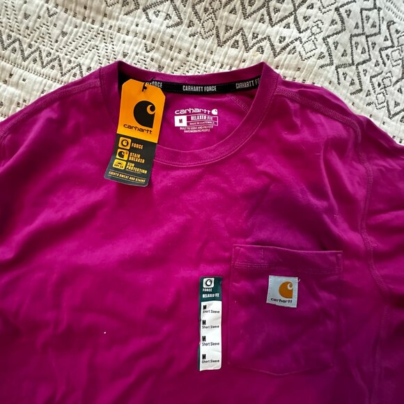 Carhartt Magenta Short Sleeve Tee - Picture 5 of 5